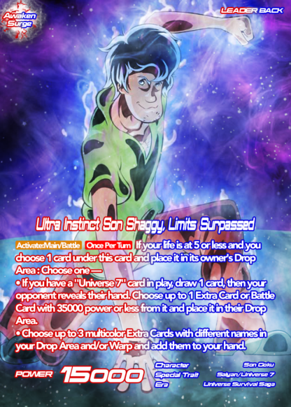 Ultra Instinct Son Shaggy, Limits Surpassed