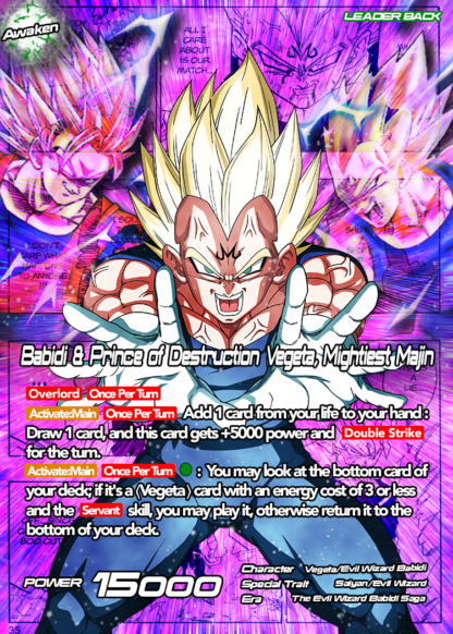 Babidi & Prince of Destruction Vegeta, Mightiest Majin