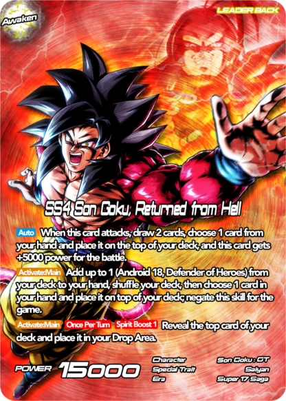 SS4 Son Goku, Returned from Hell